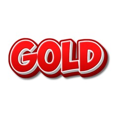 3D Gold text poster art