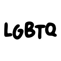 3D LGBTQ text poster art