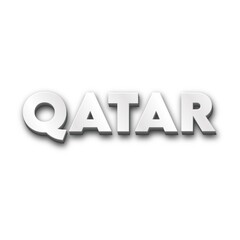 3D Qatar text poster art