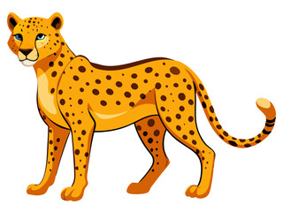 Cheetah vector illustration, cute animal vector illustration, Cheetah illustration vector, cute Cheetah cartoon illustration