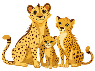 Cheetah vector illustration, cute animal vector illustration, Cheetah illustration vector, cute Cheetah cartoon illustration