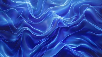 Obraz premium Abstract blue silk fabric waves. Luxurious and flowing design perfect for elegant backgrounds and artistic concepts