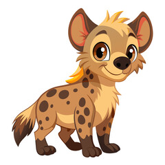 Hyena vector illustration, cute animal vector illustration, Hyena illustration vector, cute Hyena cartoon illustration