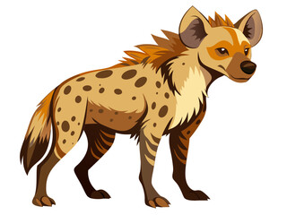 Hyena vector illustration, cute animal vector illustration, Hyena illustration vector, cute Hyena cartoon illustration