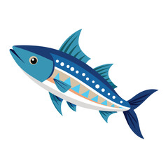 mackerel fish isolated on white 