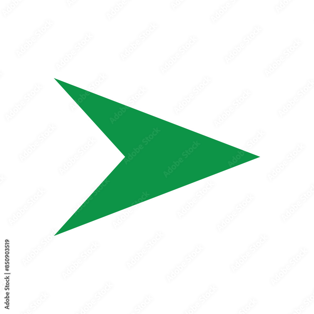 Wall mural green arrow icon, arrow icon on white background. arrow green pointer right symbol for direction, si