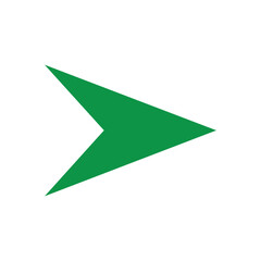 Green arrow icon, arrow icon on white  background. arrow green pointer right symbol for direction, simple arrow pointing right for navigation. Vector illustration. Eps file 97.