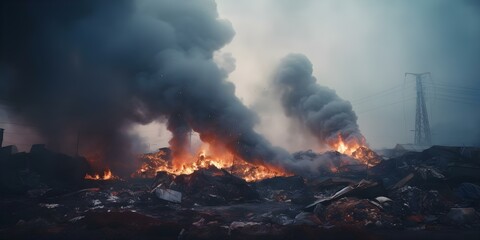 How Industrial Waste Systems Help to Reduce Pollution and Ecological Impact. Concept Industrial Waste Management, Pollution Reduction, Ecological Impact, Sustainable Practices, Waste Recycling