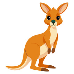Kangaroo vector illustration, cute animal vector illustration, Kangaroo illustration vector, cute Kangaroo cartoon illustration