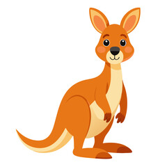 Kangaroo vector illustration, cute animal vector illustration, Kangaroo illustration vector, cute Kangaroo cartoon illustration