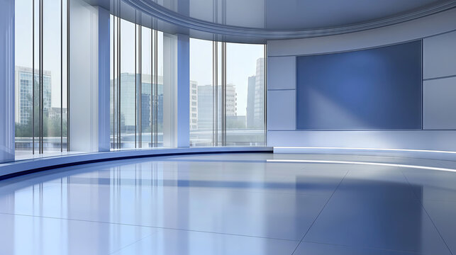 Television studio, virtual studio set. ideal for green screen compositing