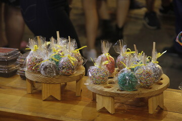 Candy apples. Typical food from the June festivals in Caruaru, Northeast of Brazil.