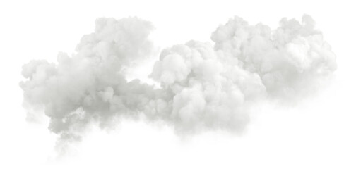 Dense white clouds formation isolated transparent backgrounds 3d render png