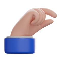 3D Pinching Hand Icon Illustration Render