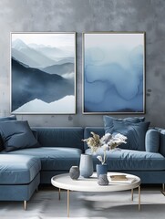 frame mockup on living room