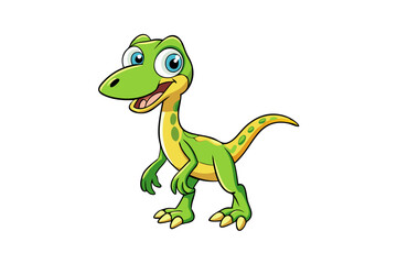 Happy Coelophysis dinosaur cartoon vector illustration 