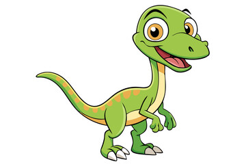 Happy Coelophysis dinosaur cartoon vector illustration 