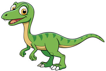 Happy Coelophysis dinosaur cartoon vector illustration 