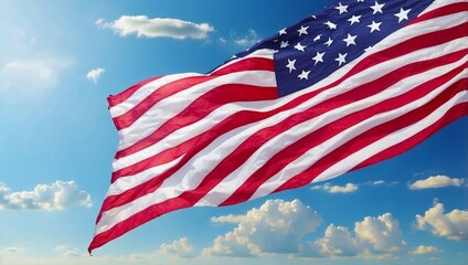 Obraz premium USA 4th of july independence day design of american flag with fireworks vector illustration.
