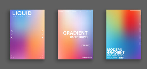 Fototapeta premium Smooth and blurry colorful gradient mesh background. Modern bright rainbow colors. Easy editable soft colored vector banner template. Premium quality