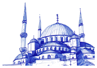 PNG  Drawing mosque sketch architecture building.