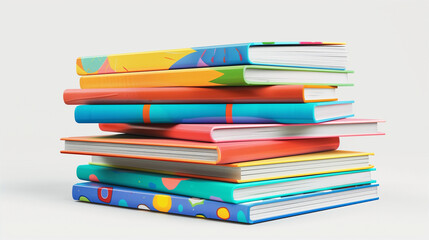 Stack of colorful childrens books