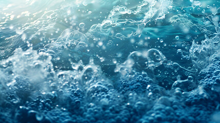 Abstract background of sea water with bubbles