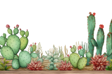 PNG  Realistic vintage drawing of cactus border plant pineapple outdoors.