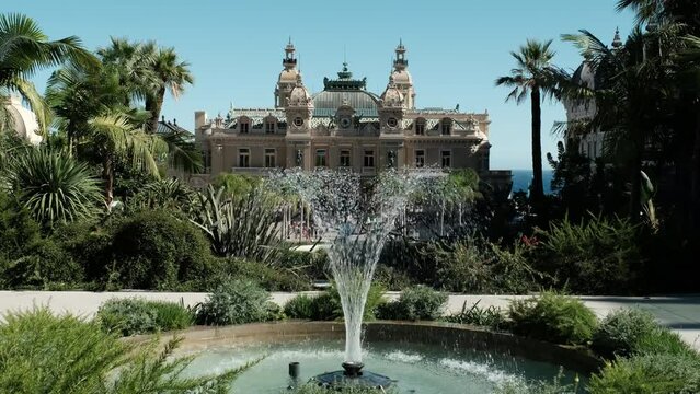 fountain in the city center of Monaco, Monta Carlo.