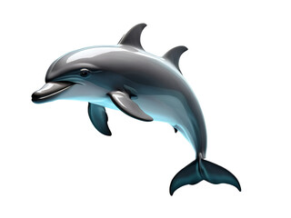 Fototapeta premium Dolphin jumping isolated on transparent background