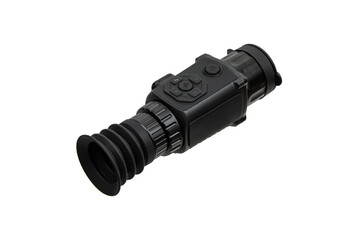 Modern monocular thermal imager isolate on a white background. A device for fixing thermal radiation.