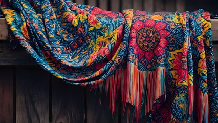 Traditional Malaysian Batik Fabric in Vibrant Colors and Patterns