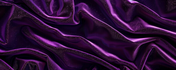 Obraz premium Fabric background with luxurious, crushed velvet in royal purple.