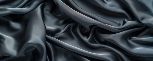 Obraz premium Fabric background with smooth, microfiber texture in dark grey.
