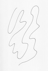 doodle line with white background