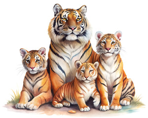 Tiger on transparent background, Tiger illustration, Tiger png file, Tiger Transparent background, Tiger png illustration