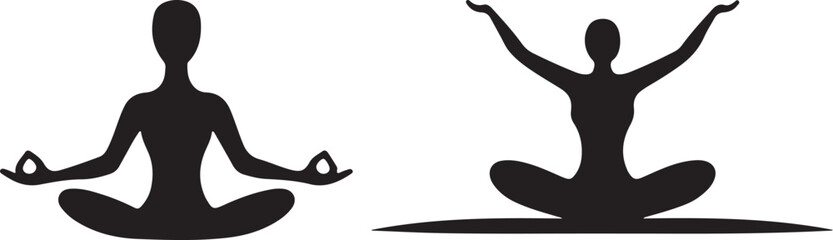 Yoga  silhouette vector illustration