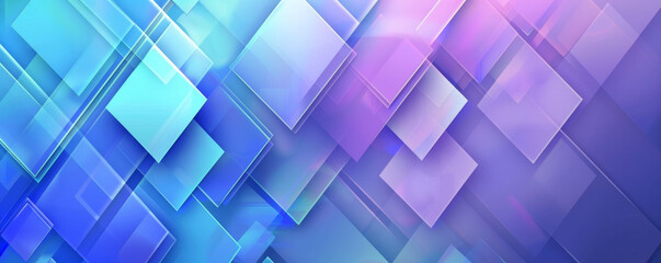 Obraz premium Geometric background with smooth, gradient diamond shapes in cool blues.