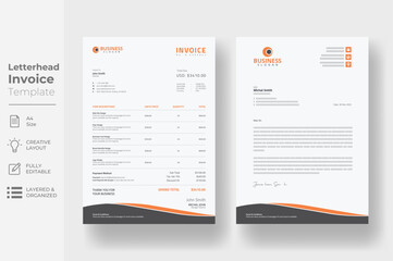 Modern Invoice & Letterhead Template Design.