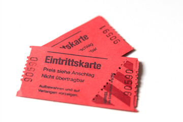 Fototapeta premium ein Paar Eintrittskarten
