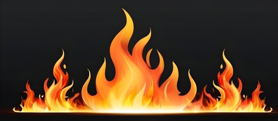 Fire flames and sparks, fire illustration with transparent png