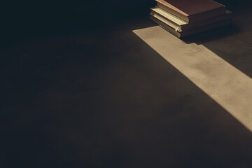 Stack of Books in Sunlight