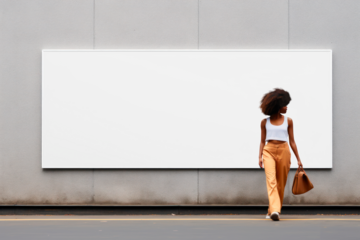 PNG billboard ad sign mockup, transparent design