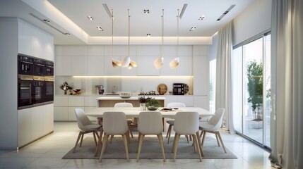 Dining room interior design.
