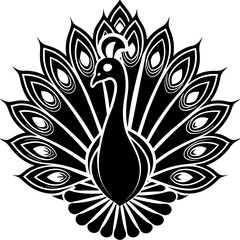peacock logo illustration 
