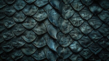 Close-up shot of a blue dragon's skin, showcasing its scales and texture
