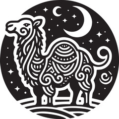 egyptian deity and camel