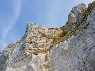 Kreidefelsen Steilküste aus Kalkstein, Alabaster Felsformation in Étretat, Frankreich