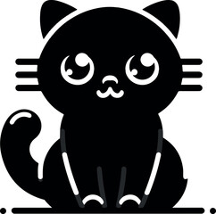 black and white cats set