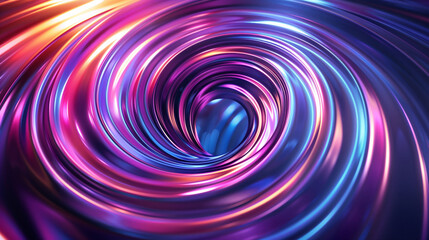 A spiral of purple and blue colors with a hole in the middle. The colors are bright and vibrant, creating a sense of movement and energy